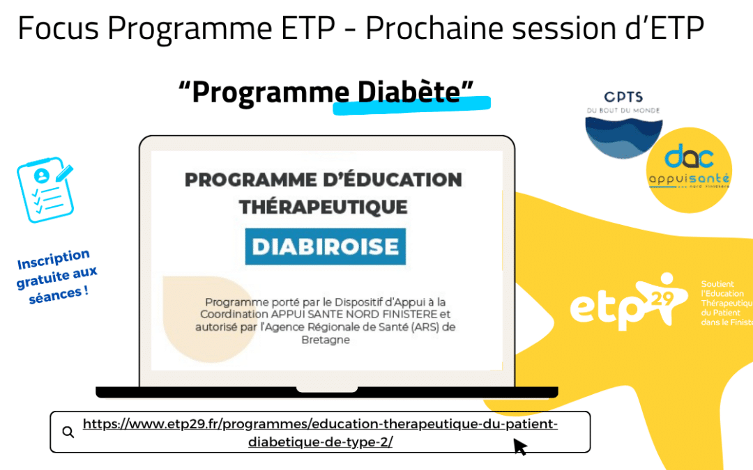 Focus programme ETP – Prochaine session d’ETP du programme Diabète